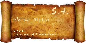 Sátor Atilla névjegykártya